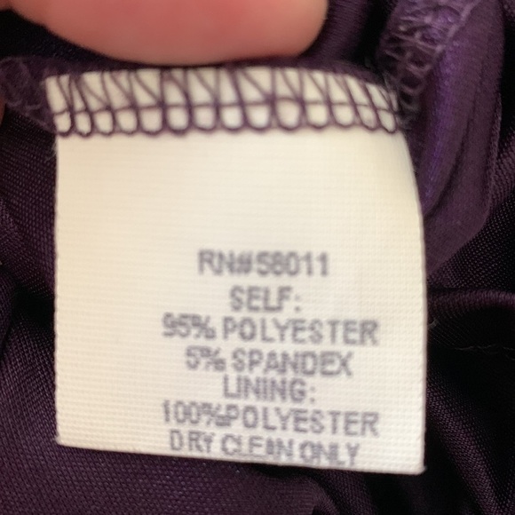 David Meister Lined Purple Midi dress size 8, very good condition designer brand - Picture 6 of 7